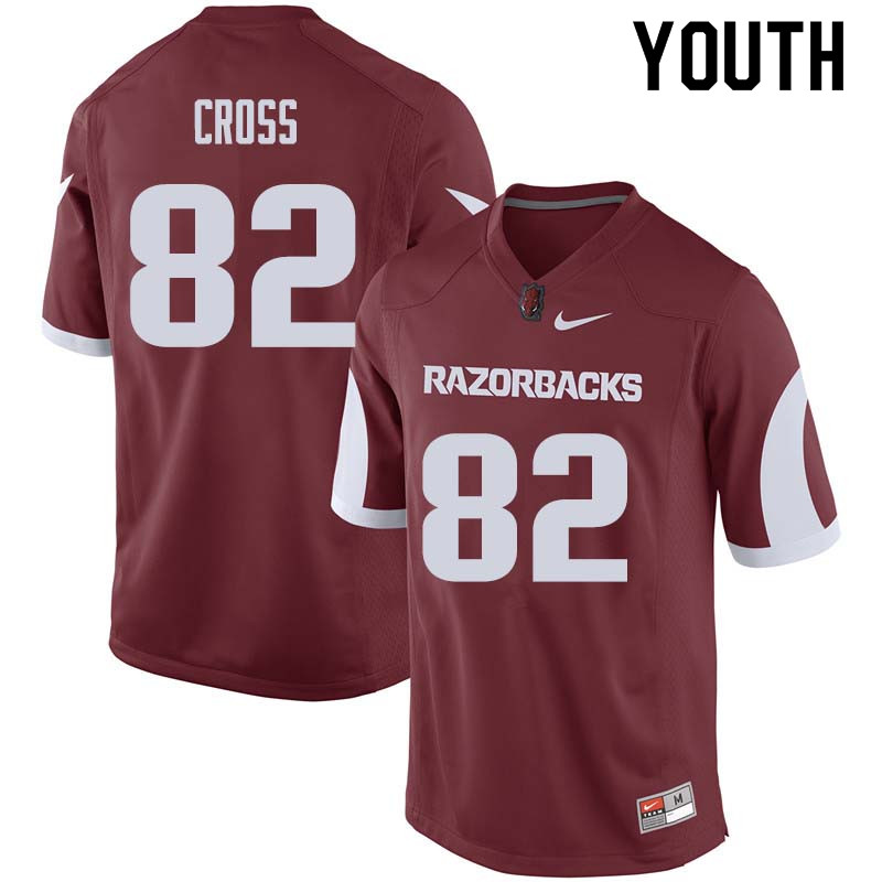 Youth #82 Gary Cross Arkansas Razorback College Football Jerseys Sale-Cardinal